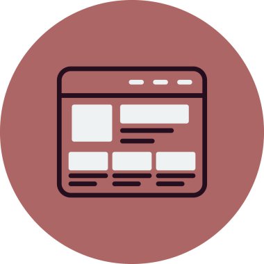 Kodlama simgesi izole edildi, vektör illüstrasyonu dolduruldu