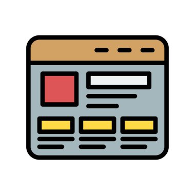 Kodlama simgesi izole edildi, vektör illüstrasyonu dolduruldu