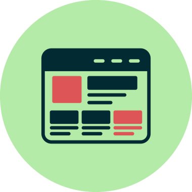 Kodlama simgesi izole edildi, vektör illüstrasyonu dolduruldu