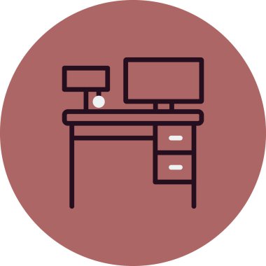 Ofis tablo simgesinin vektör illüstrasyonu