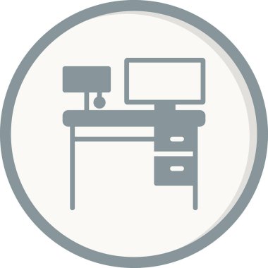 Masa. Web simgesi basit illüstrasyon