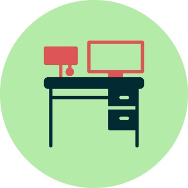 Ofis tablo simgesinin vektör illüstrasyonu