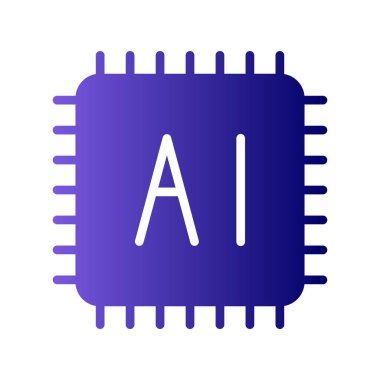 Bilgisayar Çipi simgesi vektör illüstrasyonu