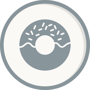 donut simgesi vektör illüstrasyonu 