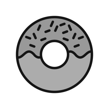 donut simgesi vektör illüstrasyonu 