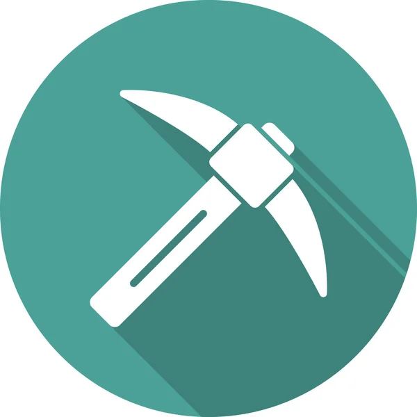 Pickaxe Vector Dunne Lijn Pictogram — Stockvector