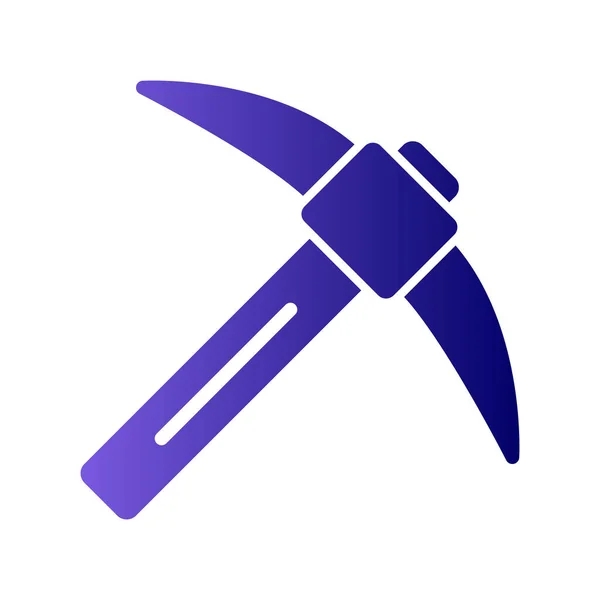 Pickaxe Vector Icono Línea Delgada — Vector de stock