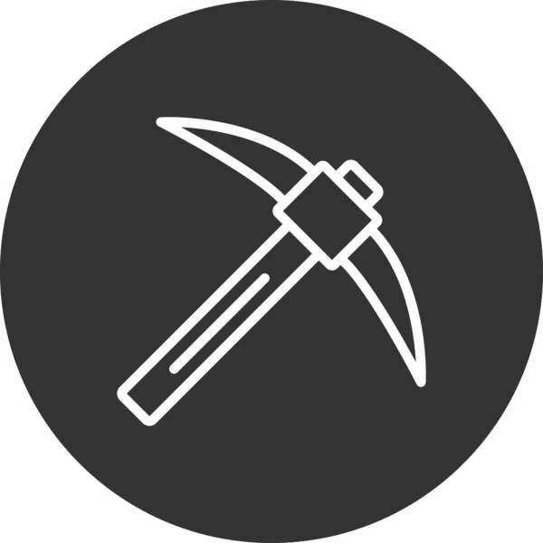 Pickaxe Vector Icono Línea Delgada — Archivo Imágenes Vectoriales