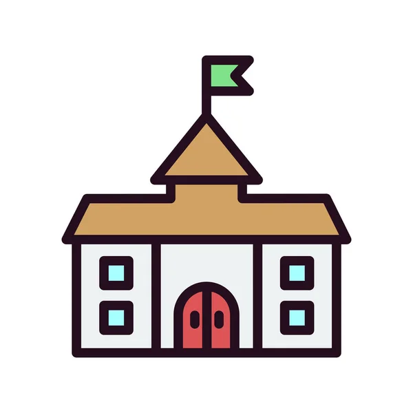 Ikona Wektora Budynku Ilustracja — Wektor stockowy