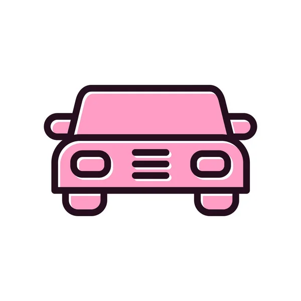 Ilustración Abstracta Icono Del Coche Vector — Vector de stock