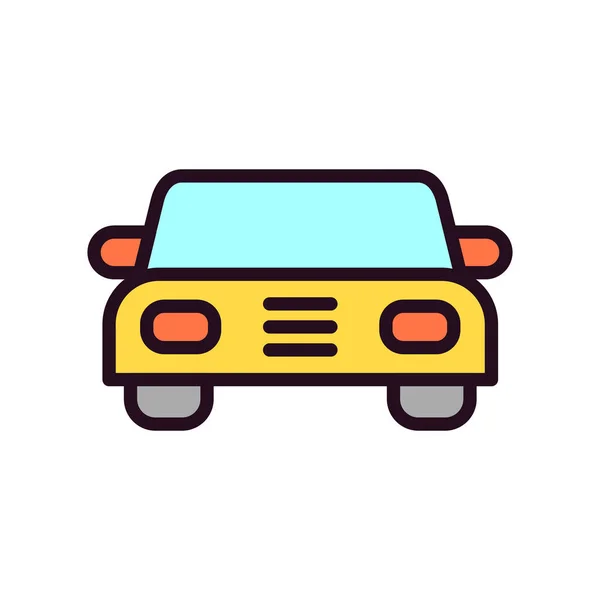 Ilustración Abstracta Icono Del Coche Vector — Vector de stock