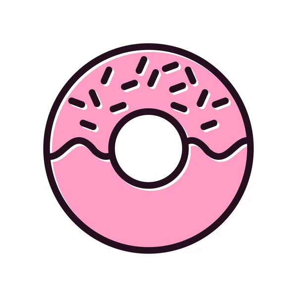 Donut Icon Vector Illustration — Stock Vector