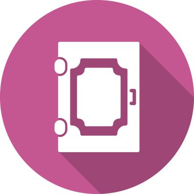 Kapı ikonu vektörü. İnce çizgi işareti. izole edilmiş çizgi simgesi siyah illüstrasyon