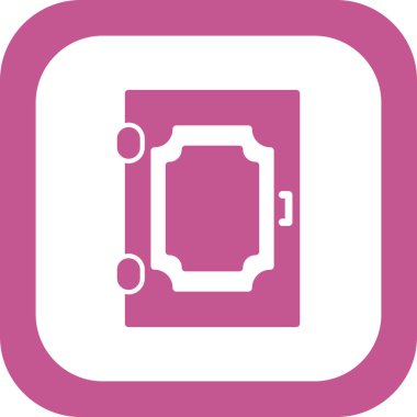 Kapı ikonu vektörü. İnce çizgi işareti. izole edilmiş çizgi simgesi siyah illüstrasyon