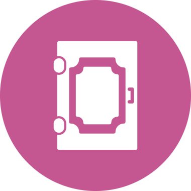 Kapı ikonu vektörü. İnce çizgi işareti. izole edilmiş çizgi simgesi siyah illüstrasyon