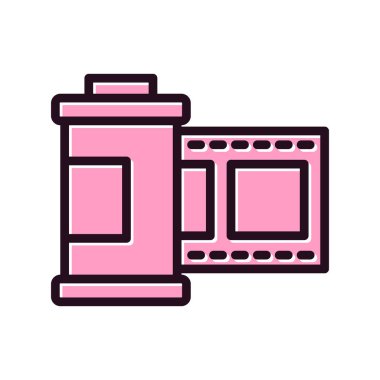 Film Roll simgesi vektör illüstrasyon tasarımı 