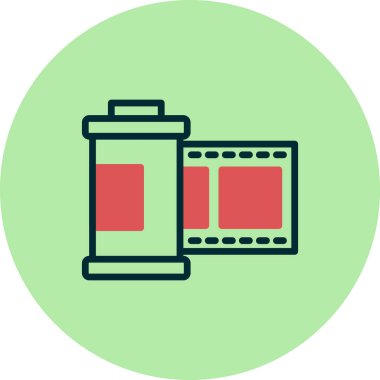 Film Roll simgesi vektör illüstrasyon tasarımı 