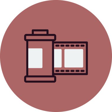 Film Roll simgesi vektör illüstrasyon tasarımı 