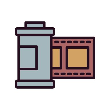 Film Roll simgesi vektör illüstrasyon tasarımı 