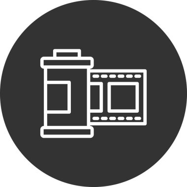 Film Roll simgesi vektör illüstrasyon tasarımı 