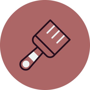 Boya fırçası simgesinin vektör illüstrasyonu