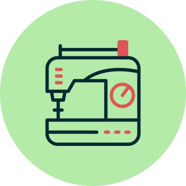 Dikiş makinesi simgesi vektör çizimi