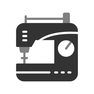 Dikiş makinesi simgesi vektör çizimi