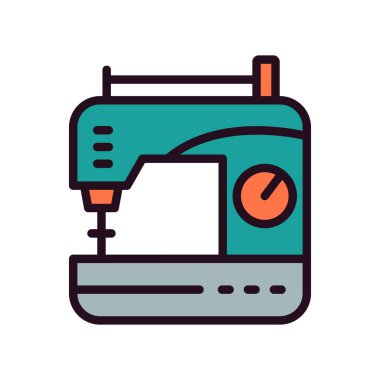 Dikiş makinesi simgesi vektör çizimi