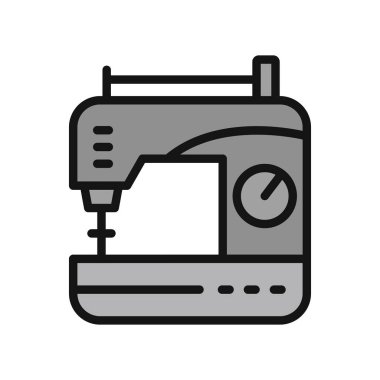 Dikiş makinesi simgesi vektör çizimi