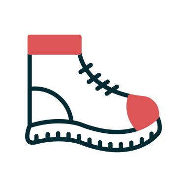 Ayakkabı çizmesi ikonu. İnce çizgi vektör çizimi. Web ve mobil için sembol