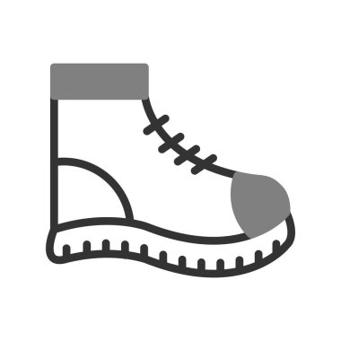 Ayakkabı çizmesi ikonu. İnce çizgi vektör çizimi. Web ve mobil için sembol