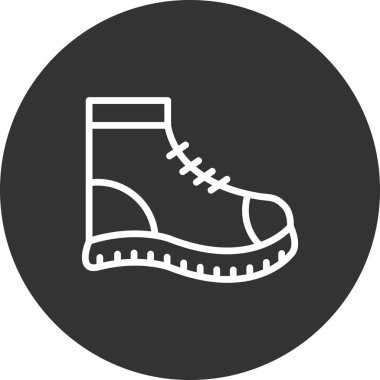 Ayakkabı çizmesi ikonu. İnce çizgi vektör çizimi. Web ve mobil için sembol