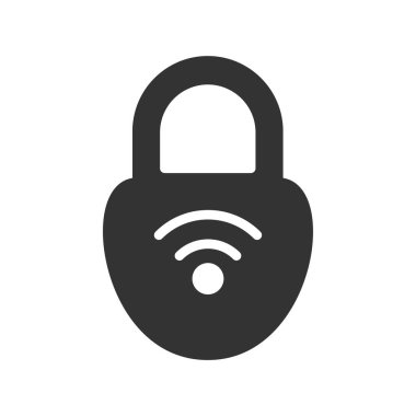 Akıllı Kilit simge vektör çizimi