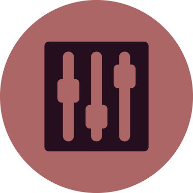 Vektör illüstrasyonu, ses düzeyi ile DJ karıştırıcısı ayarlanıyor