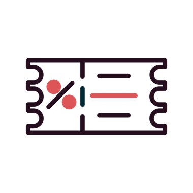 bilet ikonu vektör illüstrasyonu