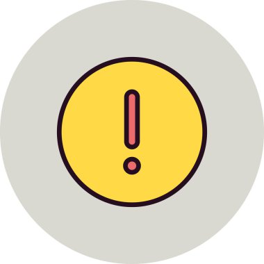 Moda biçimi izole edilmiş arkaplanda ünlem simgesi simgesi