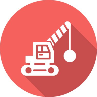 Yıkım Turna simgesi vektör illüstrasyonu