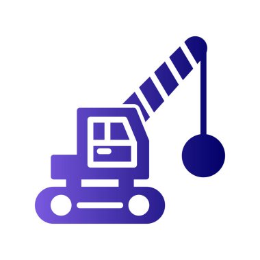 Yıkım Turna simgesi vektör illüstrasyonu