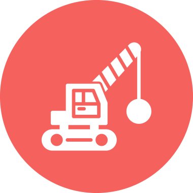 Yıkım Turna simgesi vektör illüstrasyonu