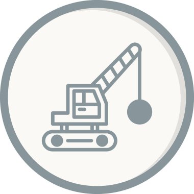 Yıkım Turna simgesi vektör illüstrasyonu