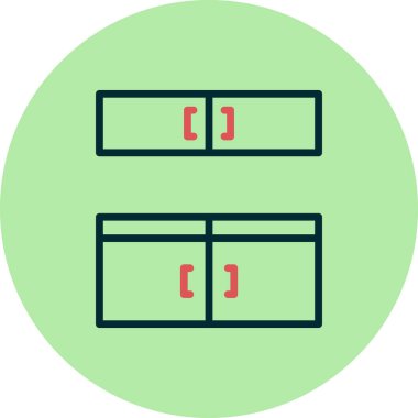 Mutfak Kabine simgesinin vektör illüstrasyonu