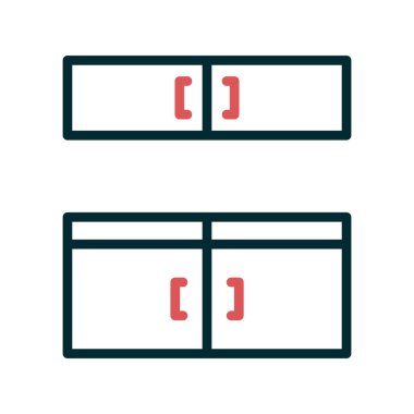 Mutfak Kabine simgesinin vektör illüstrasyonu