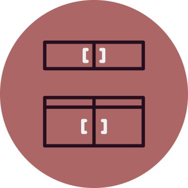 Mutfak Kabine simgesinin vektör illüstrasyonu