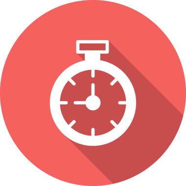 zaman simgesi vektörü beyaz arkaplanda izole edildi, kronometre şeffaf işareti, renkli resim, doğrusal sembol