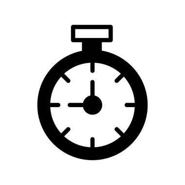 zaman simgesi vektörü beyaz arkaplanda izole edildi, kronometre şeffaf işareti, renkli resim, doğrusal sembol