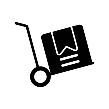 Alışveriş arabası ikonu. Web için basit dağıtım kamyonu vektör simgeleri çizimi