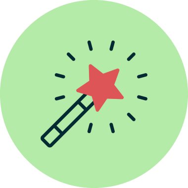 Bir yıldız simgesinin vektör illüstrasyonu