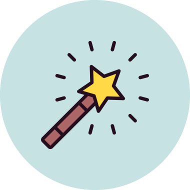 Sihirli değnek. Basit resimleme