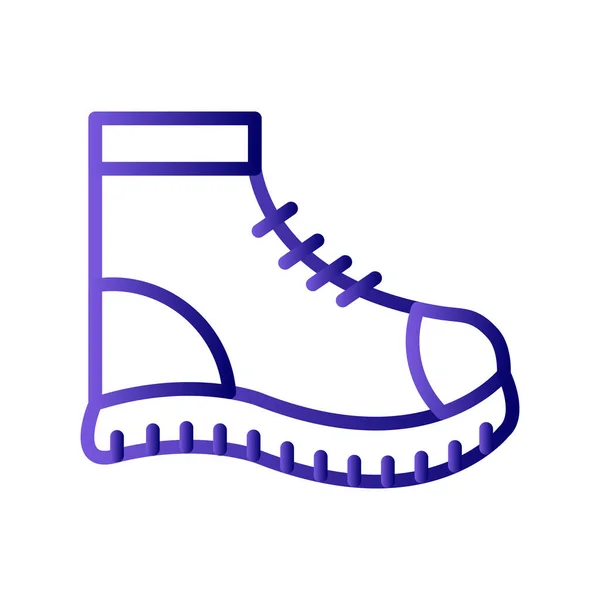 Shoe Boot Icon Thin Line Vector Illustration Symbol Web Mobile — Stock Vector
