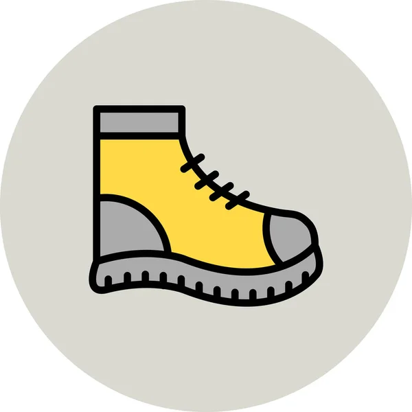 Shoe Boot Icon Thin Line Vector Illustration Symbol Web Mobile — Stock Vector